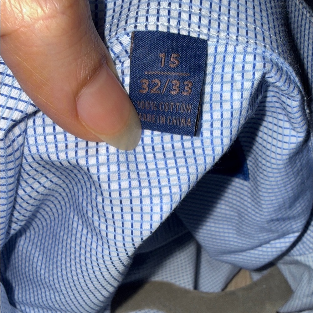 Men's Light Blue Dress Shirt - Tailored Spread Collar - Picture 5 of 7
